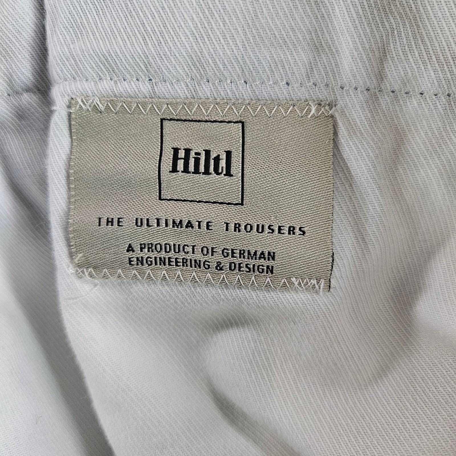 Hiltl Darby-So Mens Blue Cotton Linen Blend Trousers Made in Germany 33×31
