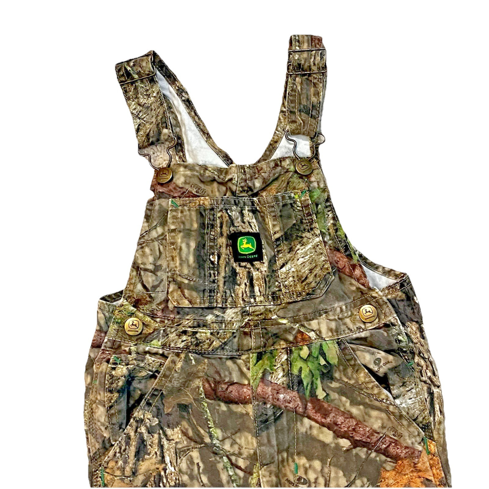 John Deere Camo Overalls KIDS Size 5 Mossy Oak Camouflage Hunting Bibs Outdoor