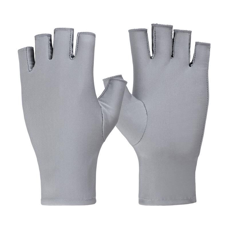 Sun UV Protection Gloves Non Slip Cotton Fingerless Driving Biking Sunscreen