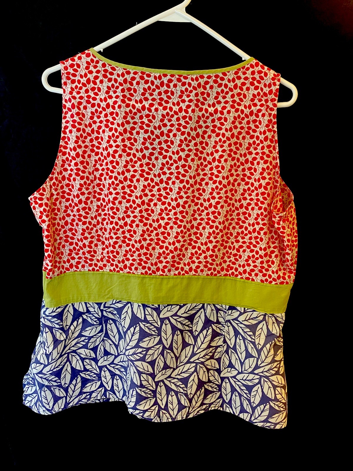 Boden Women’s 18 Sleeveless Mixed Print Empire Waist Cotton Top