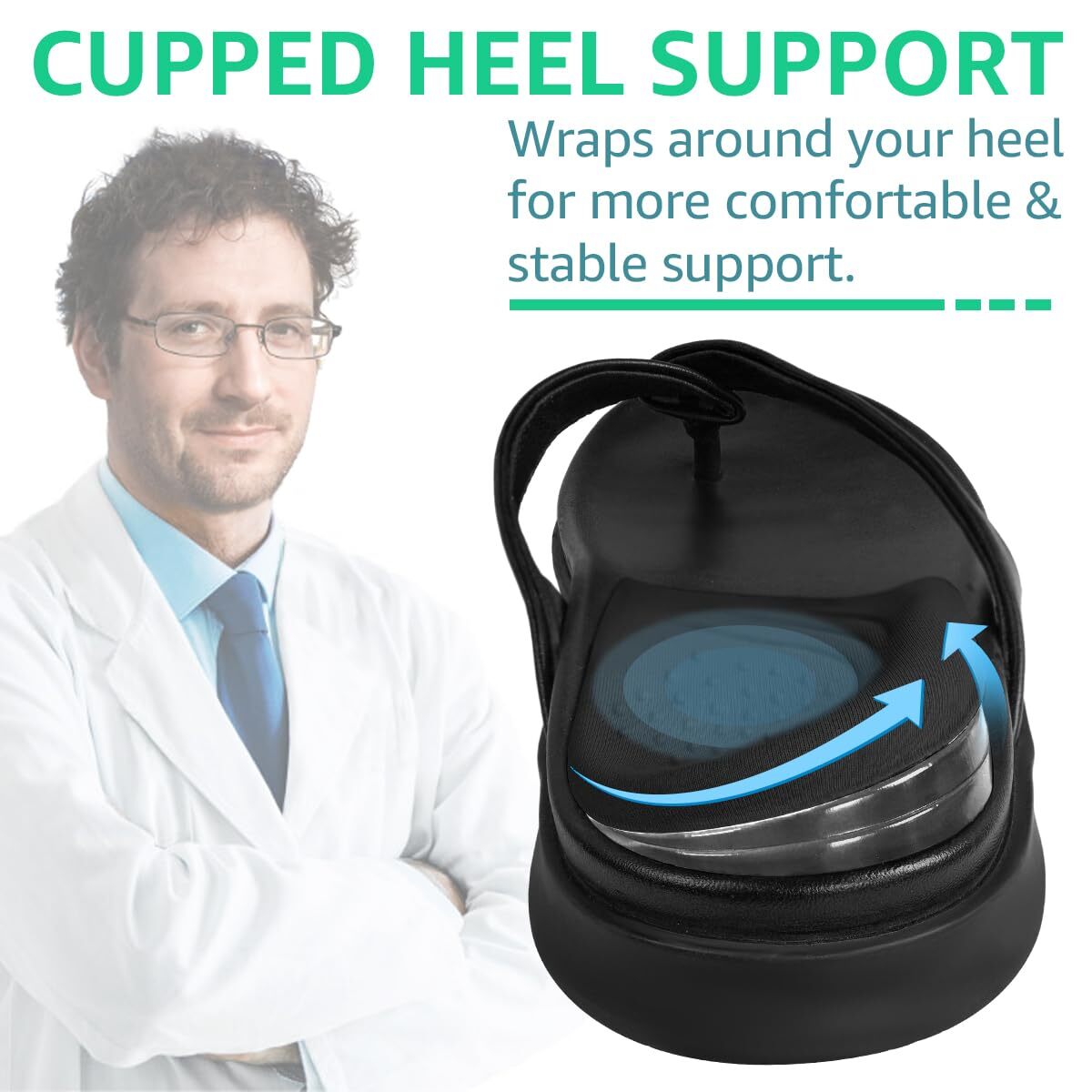 3 Layers Adjustable Heel Wedge Inserts for Supination & Pronation Correction,…