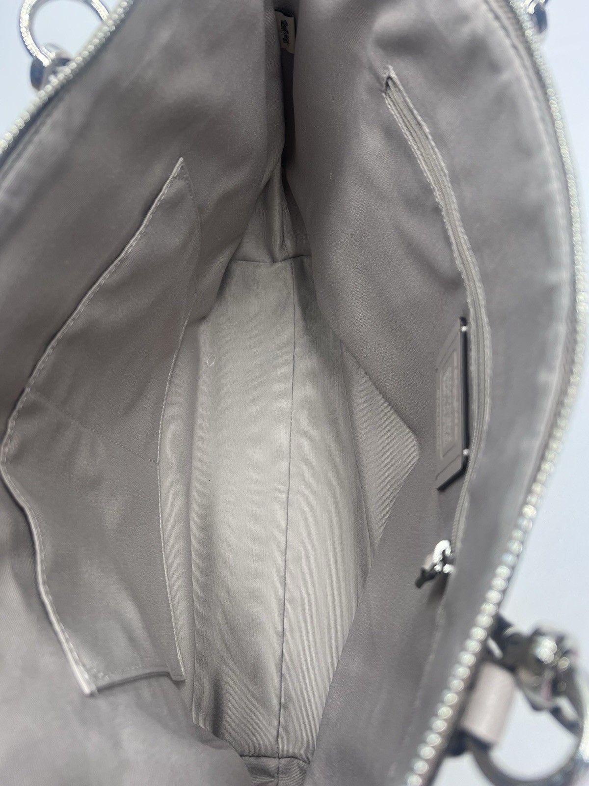 COACH Ava Tote Crossgrain Leather Handbag Gray F57526 Great Condition
