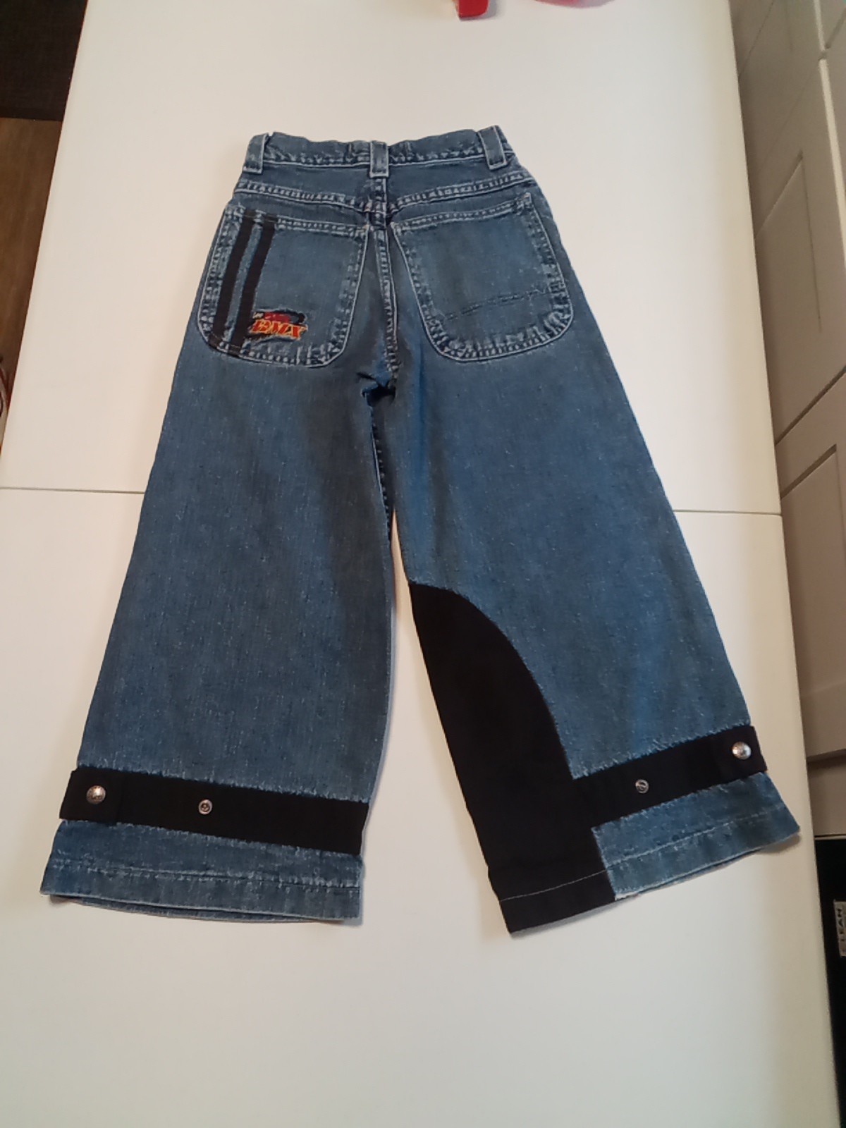 VTG 90s Lee Pipes BMX Skater Jeans Youth 22×21 Wide Leg Baggy Denim (USA Made)