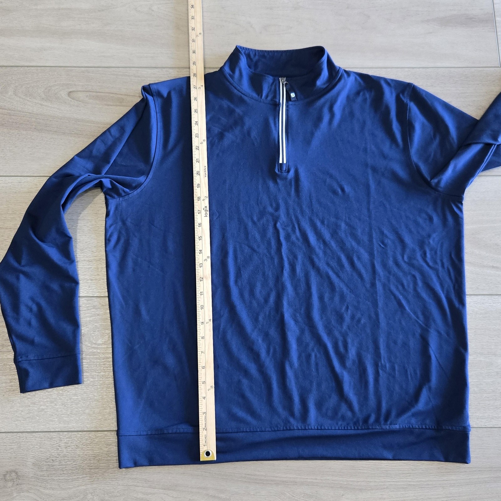 FootJoy Pullover Mens XL Blue 1/4 Zip Long Sleeve Golf Performance Shirt Top