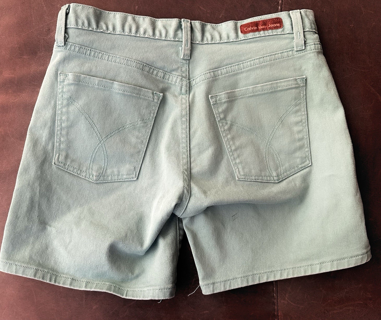 EUC CALVIN KLEIN JEANS Talla Shorts Women’s Size 4 Aqua Green 98% Cotton 5 Pkt