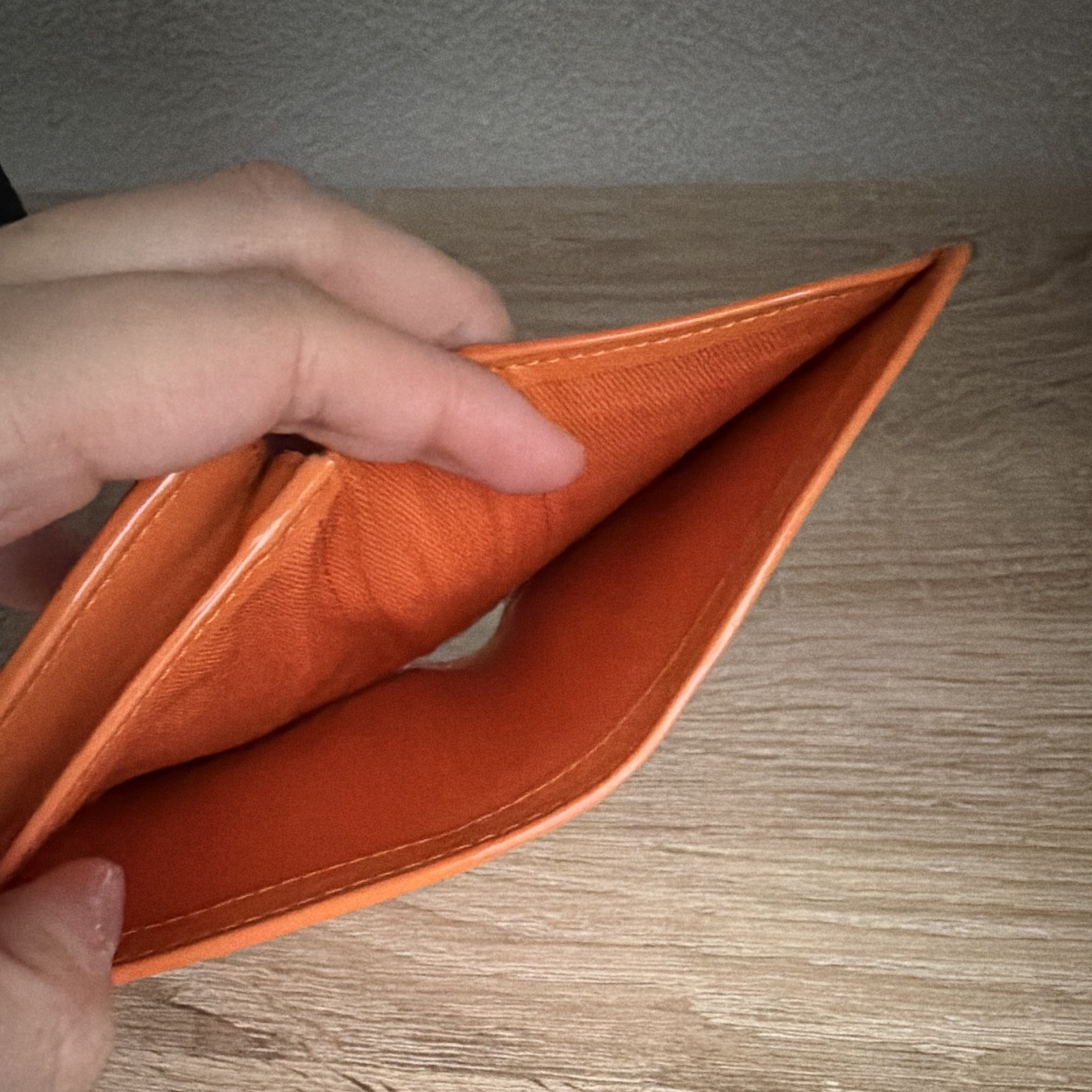 CHARLES & KEITH Orange Women’s Wallet Folding Snap Closure Zip Coin Pocket