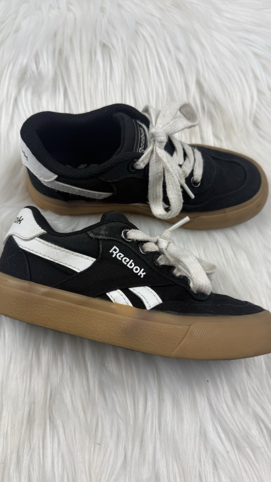 Reebok Royal Complete CLN 2 Kids Shoes Black White Gum Size 11K Casual Sneakers