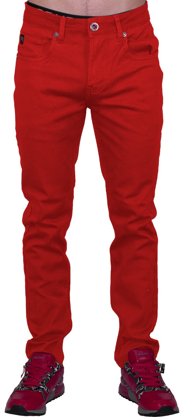 Men’s Slim Fit Jeans Skinny Stretch Pants Chino Style DENIM Shaping Slacks