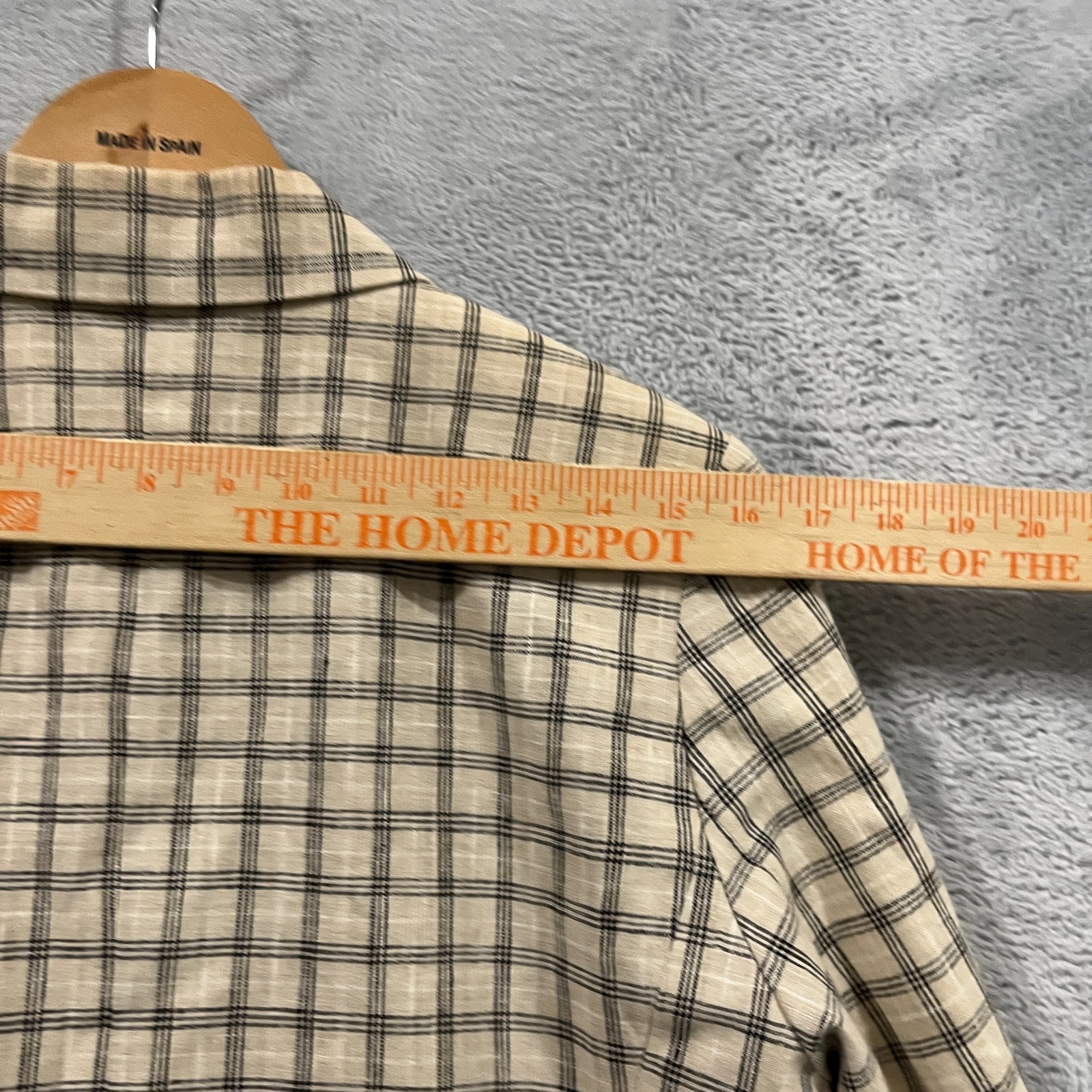 Adolfo Studio Women’s Linen Blend Blazer 8 Petite Plaid Office Preppy Career 90s