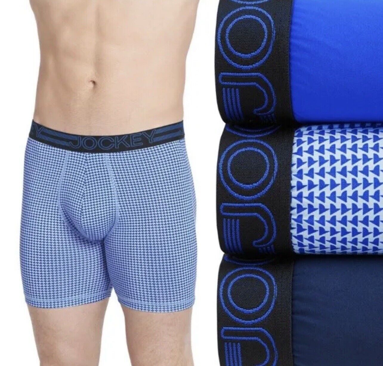 3 OR 4 PAIRS JOCKEY MEN STRETCH MICROFIBER BOXER BRIEFS MEDIUM LARGE XLARGE $34