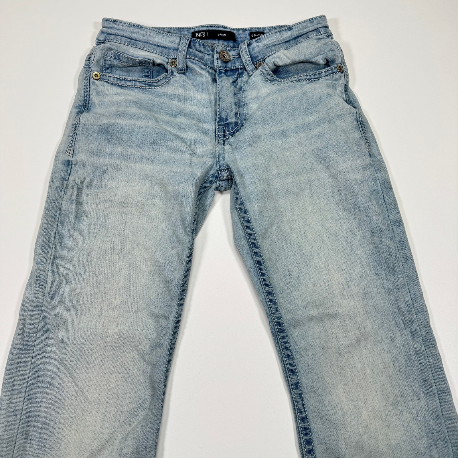 BKE Aiden Slim Bootcut Jeans Men’s 29×30 Fits 27×28 Stretch Denim Buckle