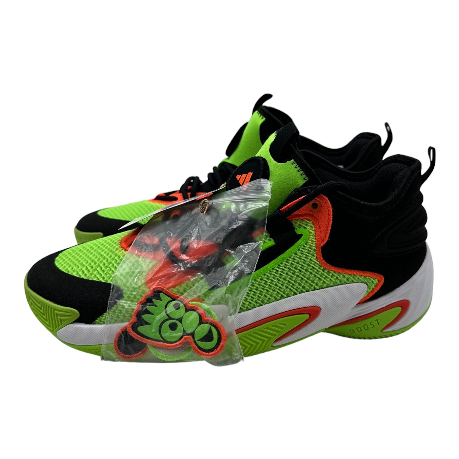 Adidas Boost BYW Select Shoes Solar Green Orange Basketball Sneakers NEW Sz 9.5