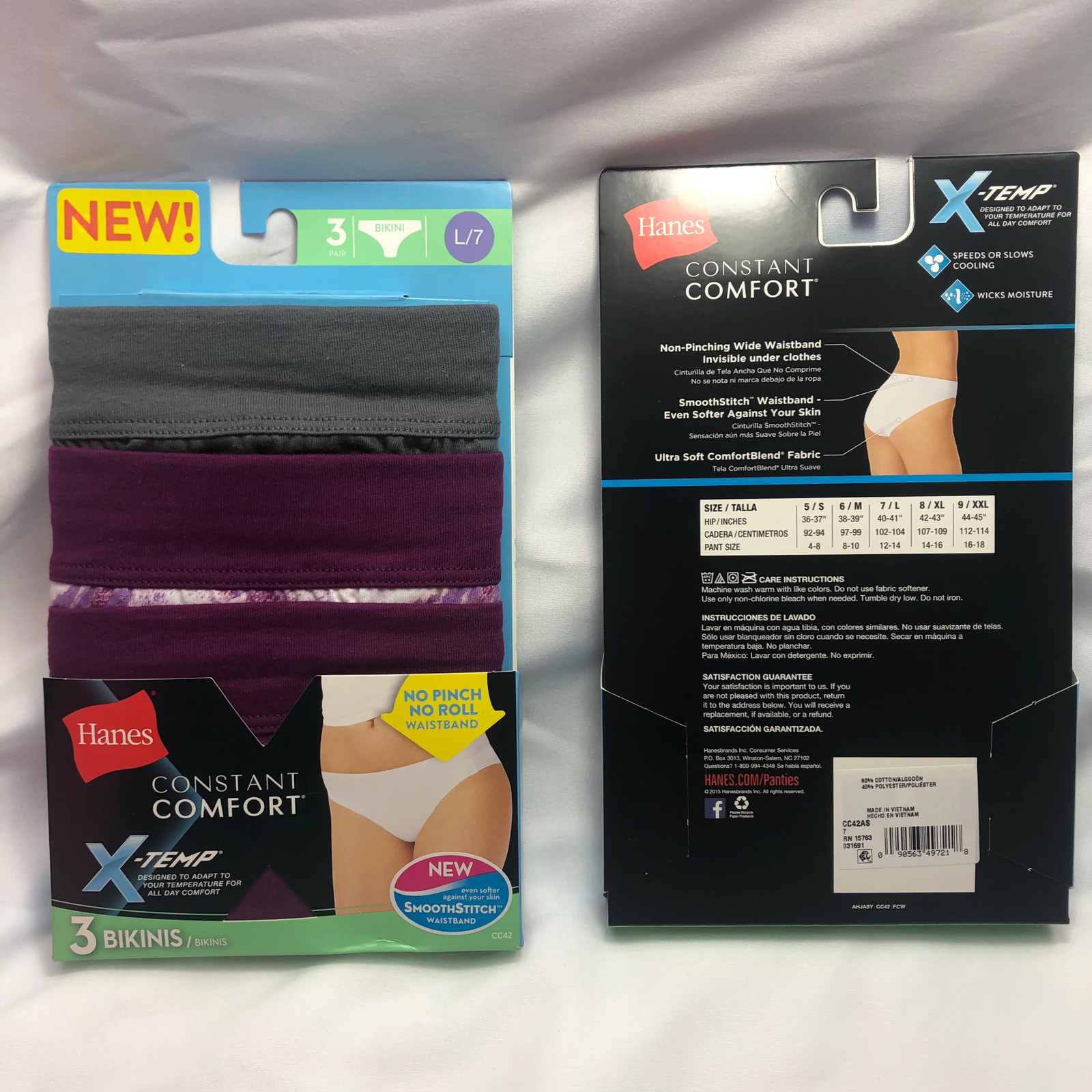 Hanes Xtemp Constant Comfort Bikini 3-Pack, Assorted Colors