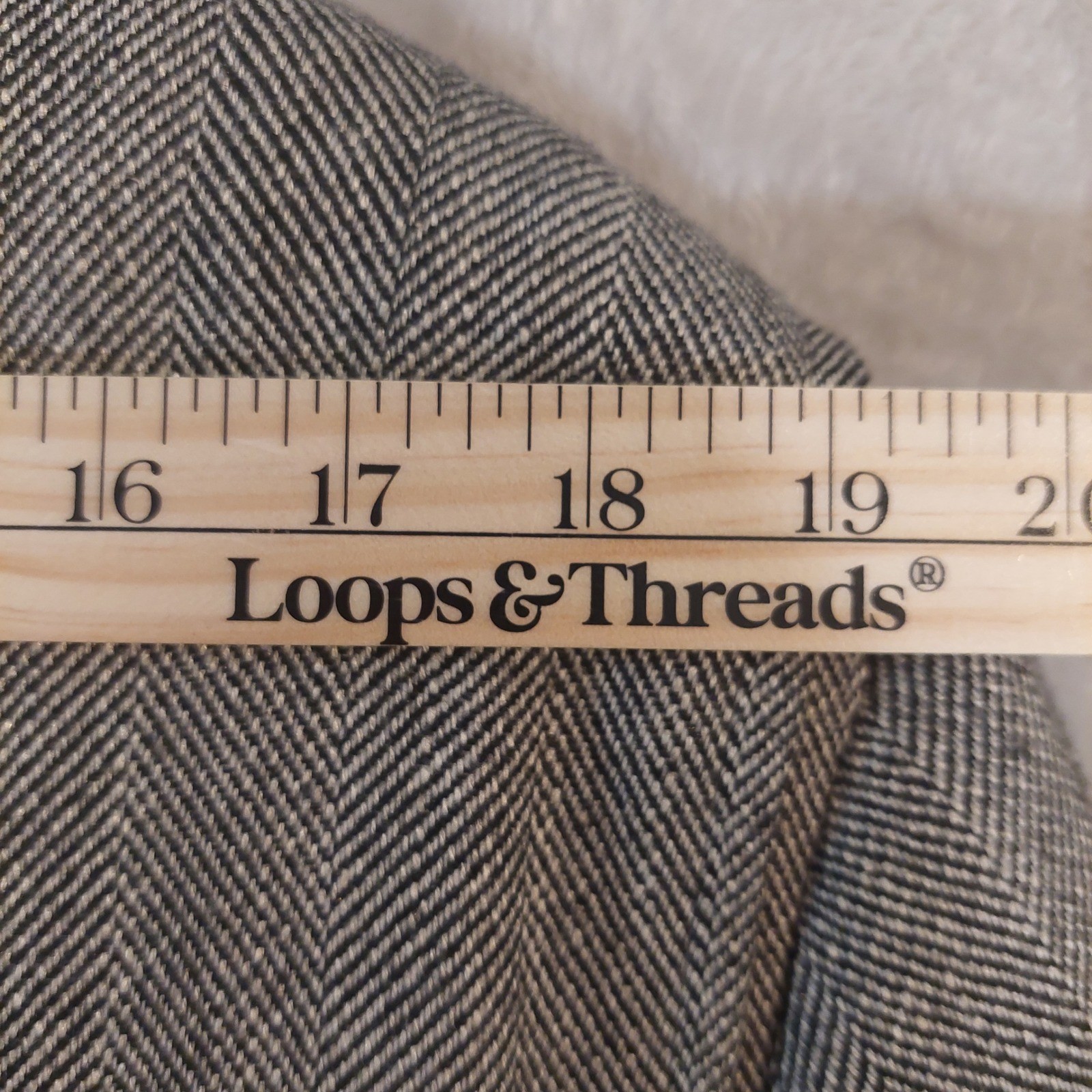 vintage Barons Presidential Herringbone Tweed USA made Jacket Elbow Patches 46R