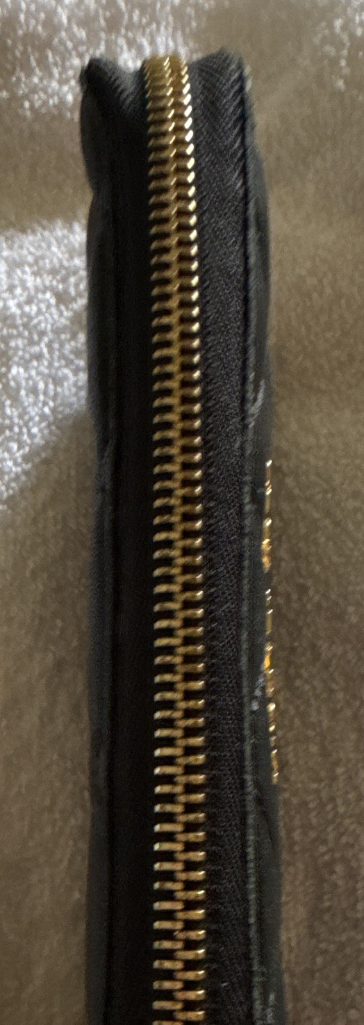 Michael Kors Black Quilted Zip-Around Wristlet Wallet w/ Logo Zipper Strap