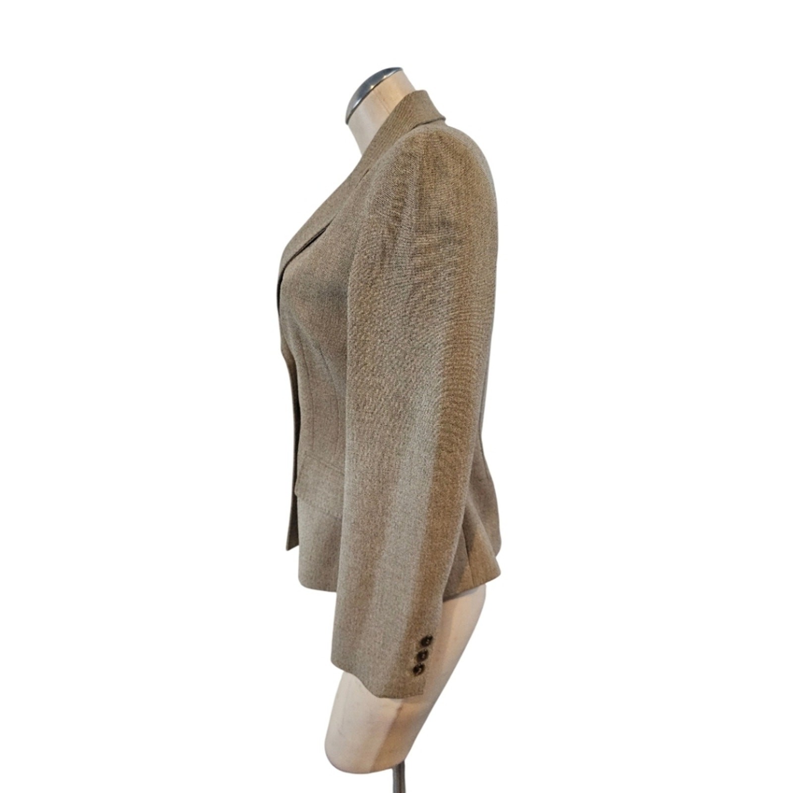 Anne Klein Size 6 Taupe Skirt Blazer Suit 2 Piece Lined Careee Professional