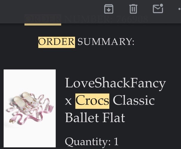Crocs x LoveShackFancy Classic Ballet Clog Women’s Size 9 Oyster Floral NEW NIB
