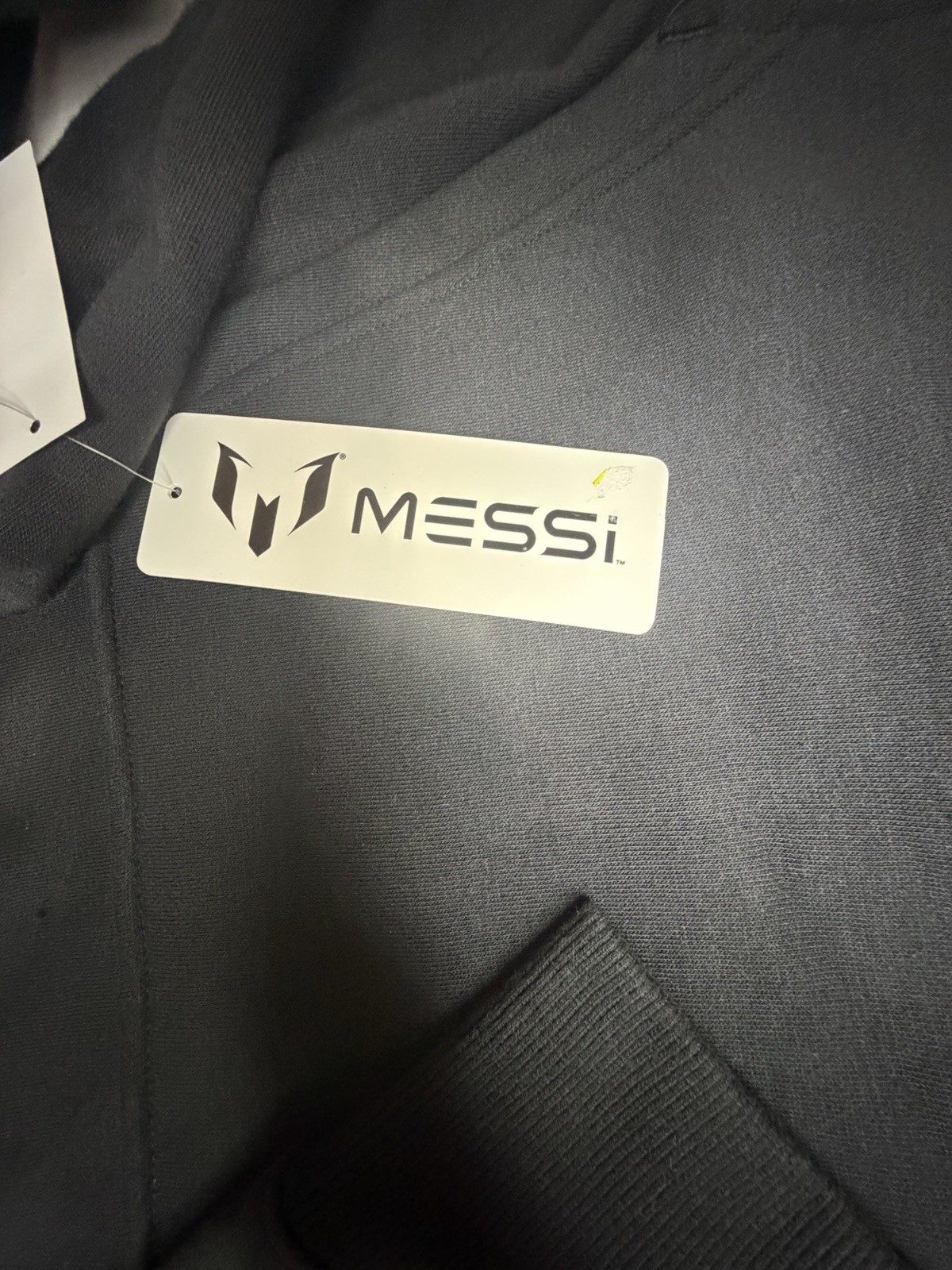 Messi Men’s 2XL Black Pullover Hoodie Drawstring Logo Graphic Print