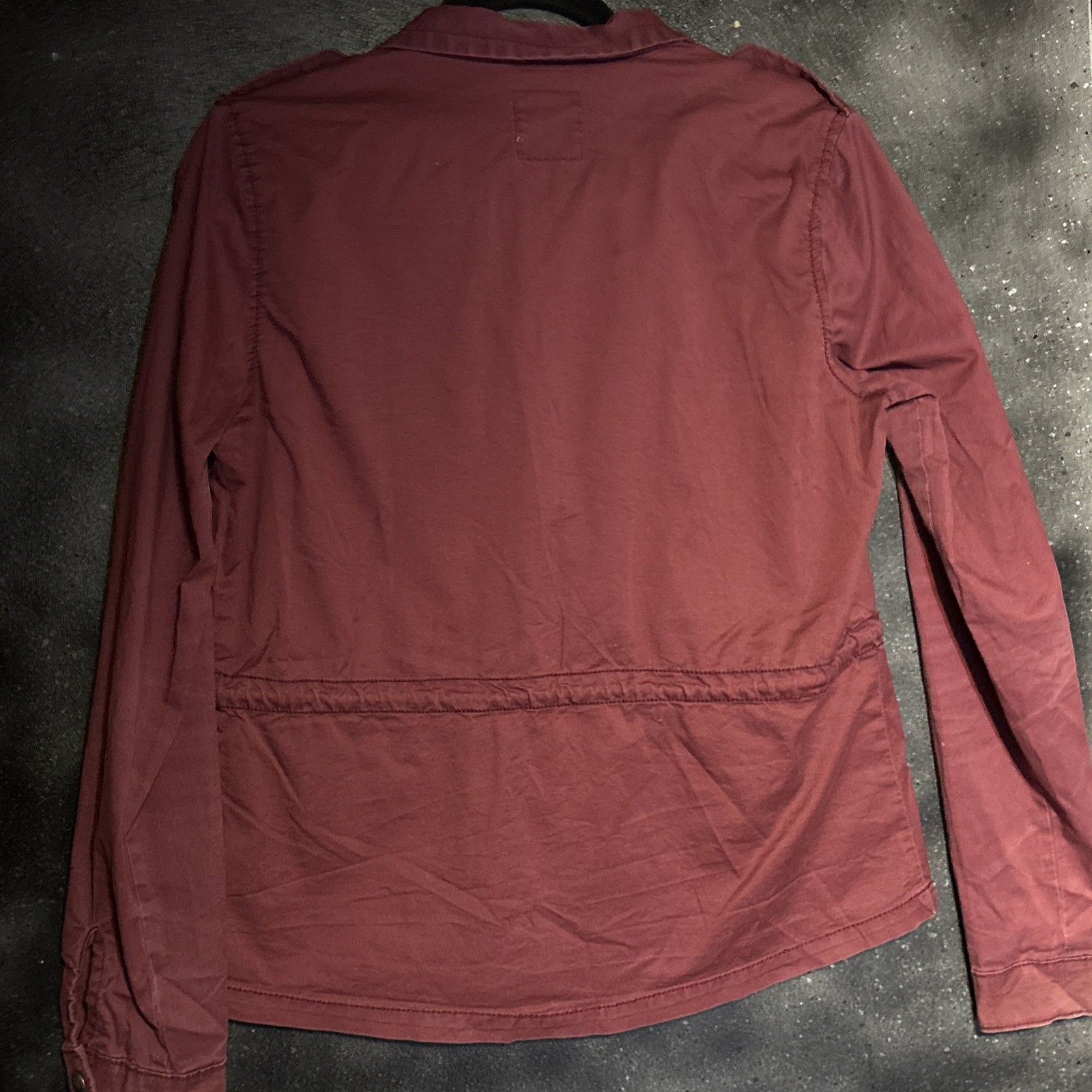 Mudd Womens Utility Jacket Burgundy Red Military Field Coat Size M Retro 90s Y2K