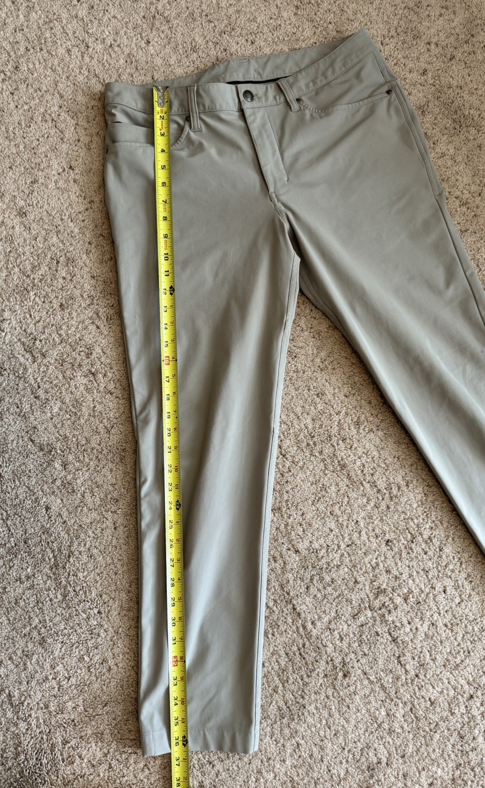 Lululemon ABC Pant Slim Warpstreme In Riverstone 32×28 men’s