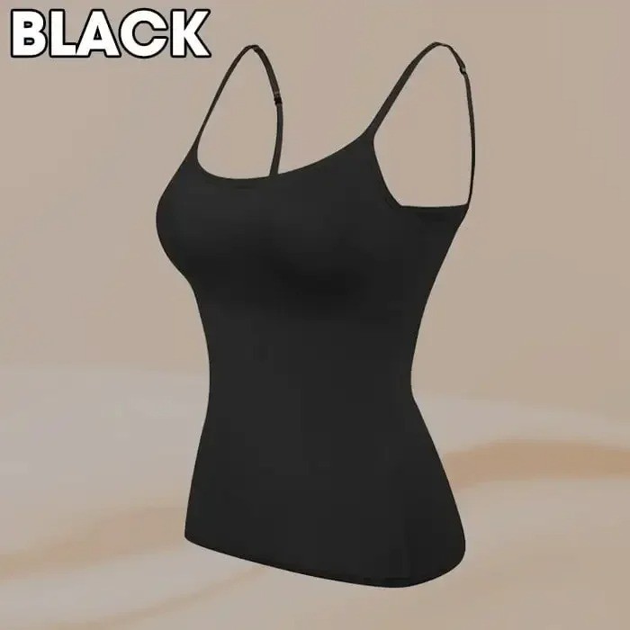 Share Women’s Camisole with Built in Shelf Bra Spaghetti Strap-Vest Padded Tank