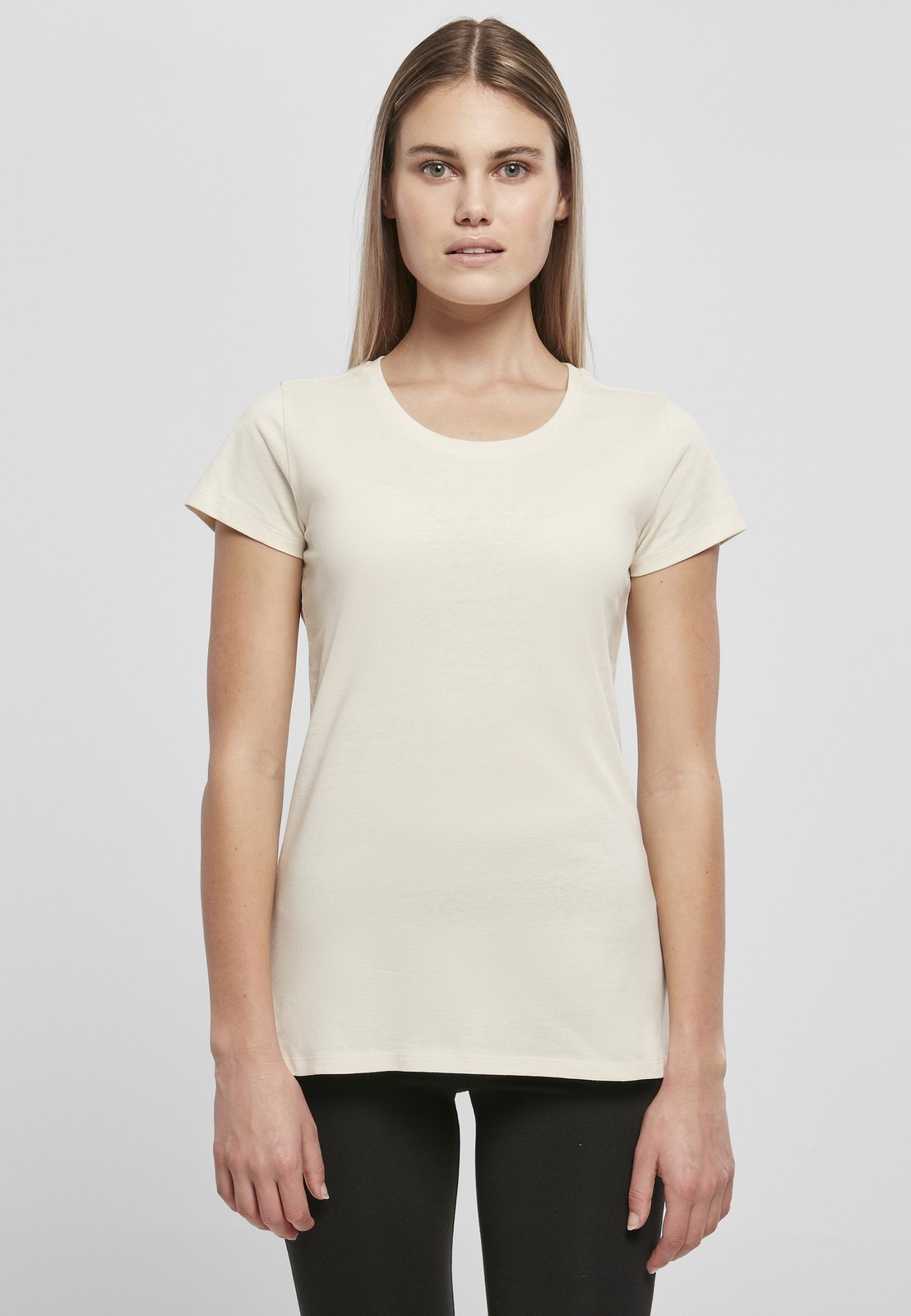 Build Your Brand Basic Women’s basic tee – Round neck, Set-in sleeve