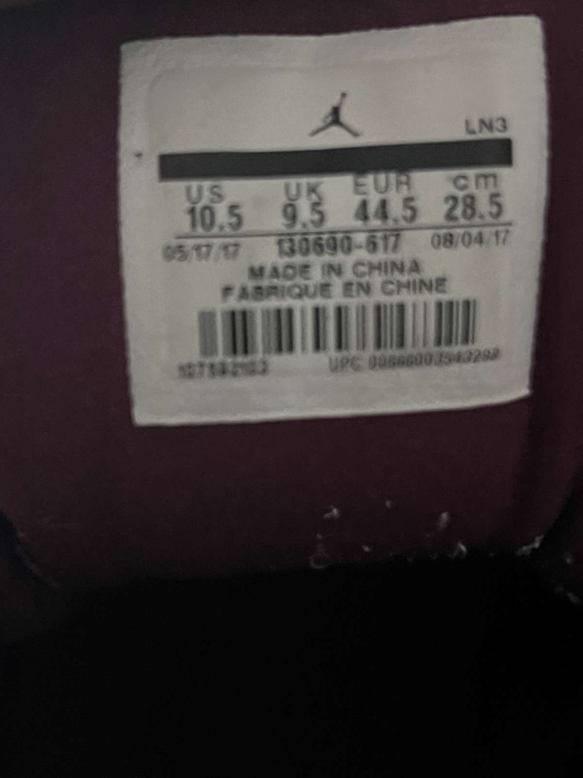 Jordan Air Jordan 12 Retro Bordeaux Mid Top Lace-Up Men’s Sneakers 2017