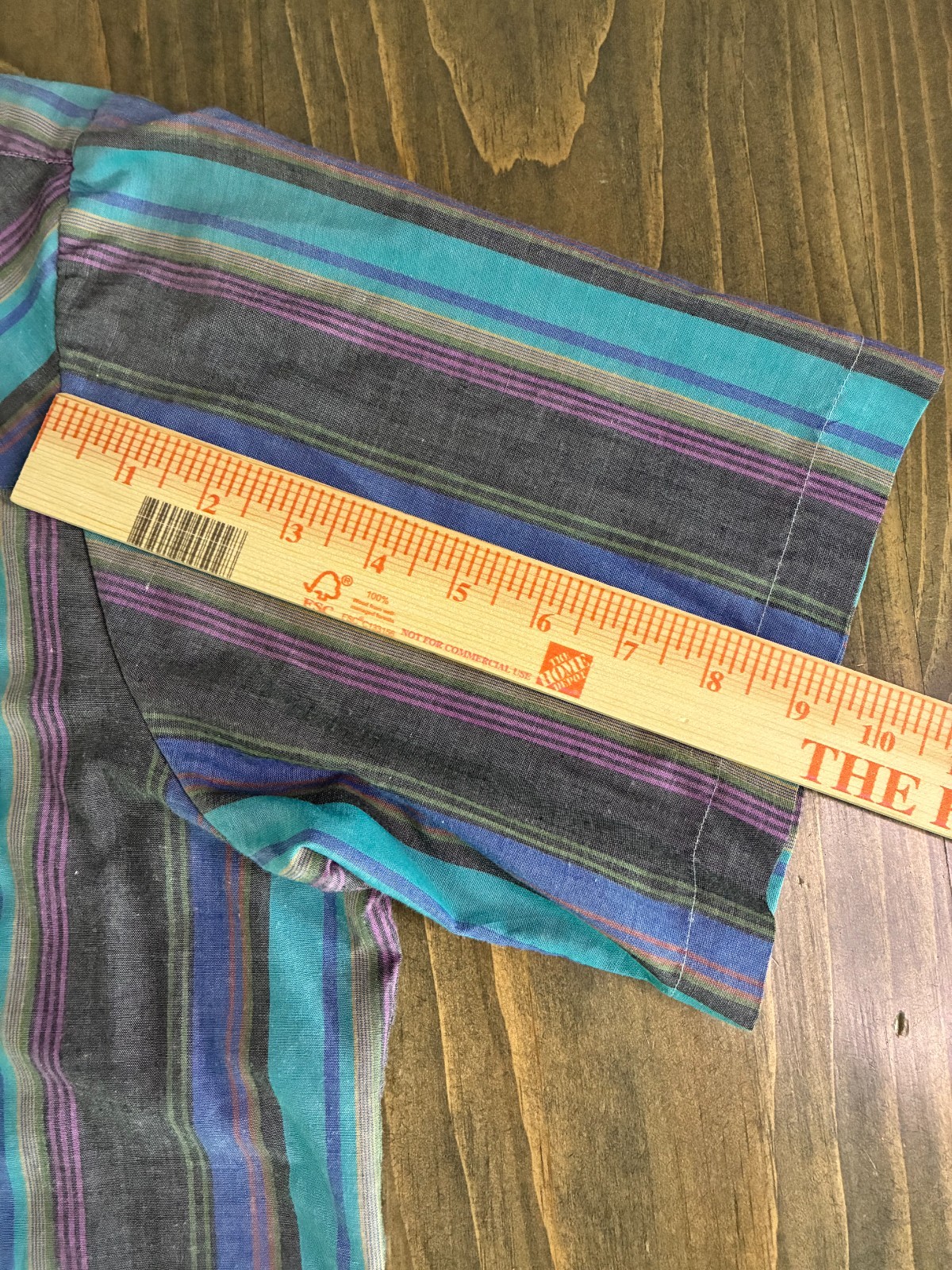 Plainsman Extra Long Tails Shirt Mens XL 17-17 1/2 Pearl Snap Stripe Western SS