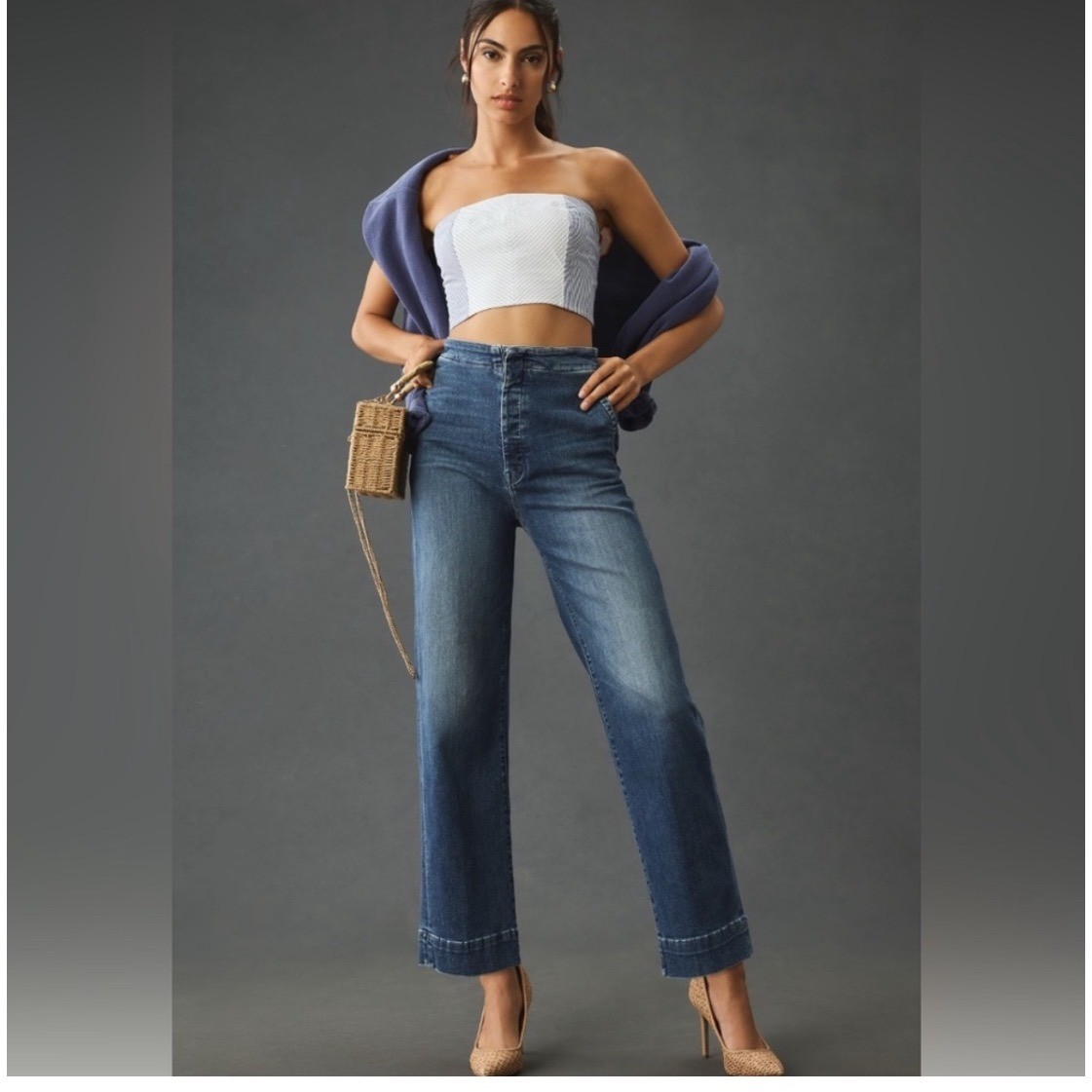 MOTHER THE CINCH GREASER ANKLE IN DARK AND STORMY NIGHT SIZE 26