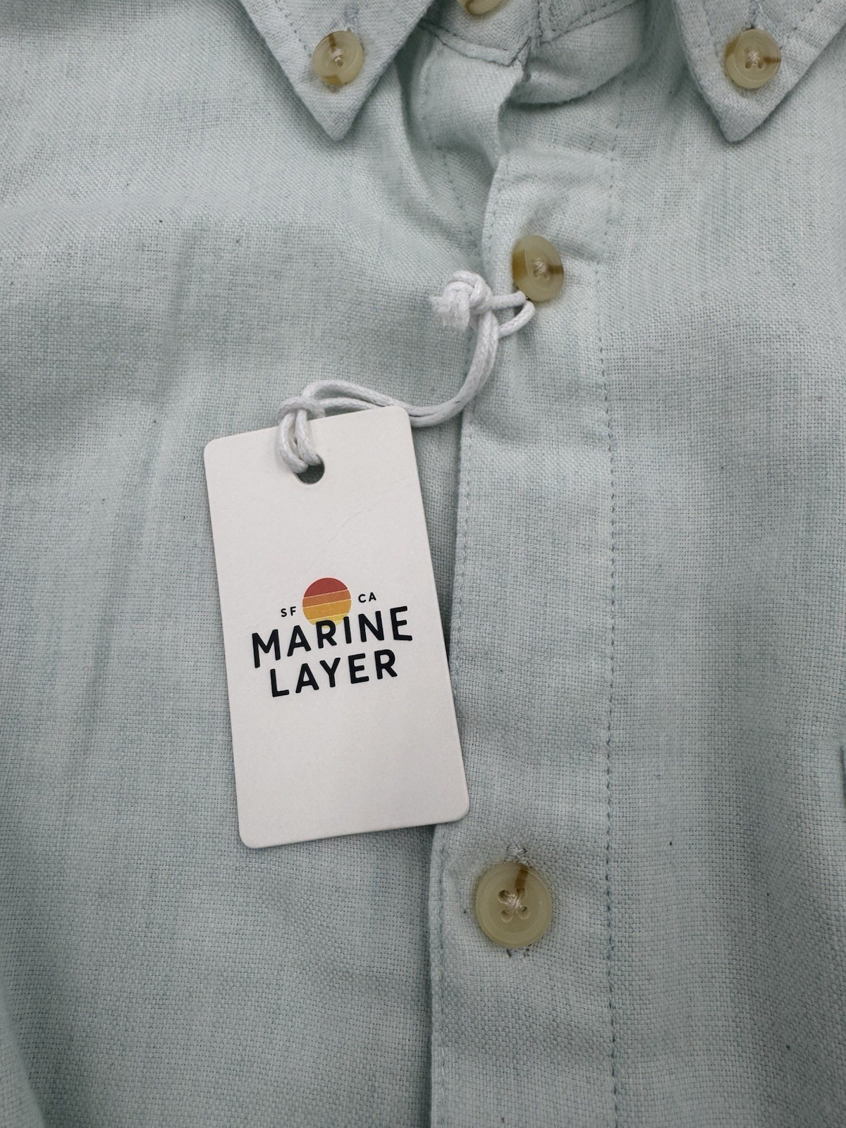 MARINE LAYER California Oxford Shirt Men’s Size XX Large Skylight
