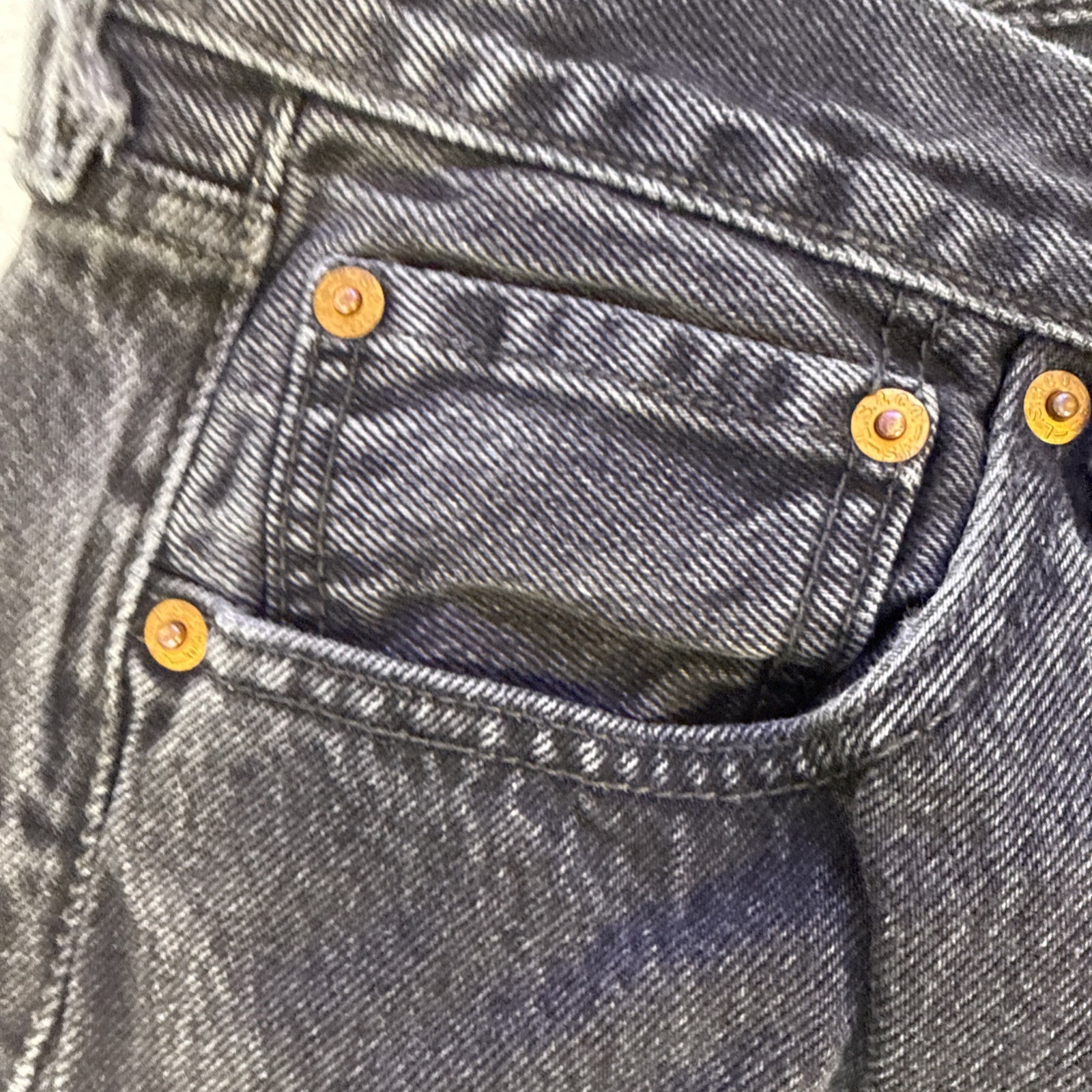 Levis 501 Original Fit Mens Jeans 36×32 Washed Black Button Fly Streetwear