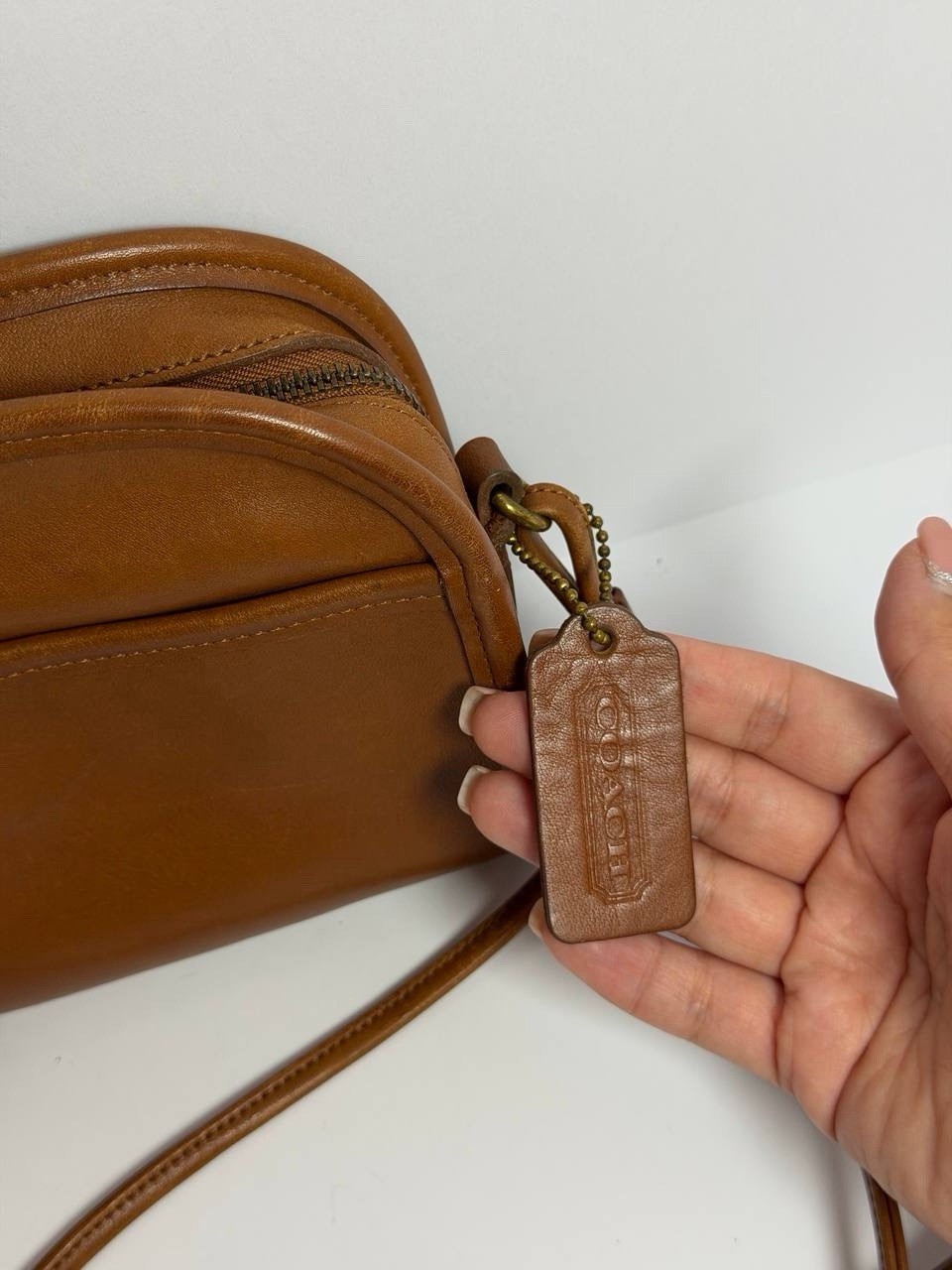 Coach Vintage Abbie Zip Crossbody Bag in British Tan