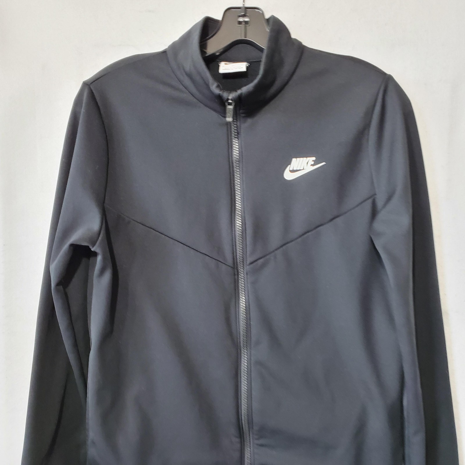 Nike Jacket Youth’s XL Black Full Zip Track Athletic Swoosh Logo Lightweight