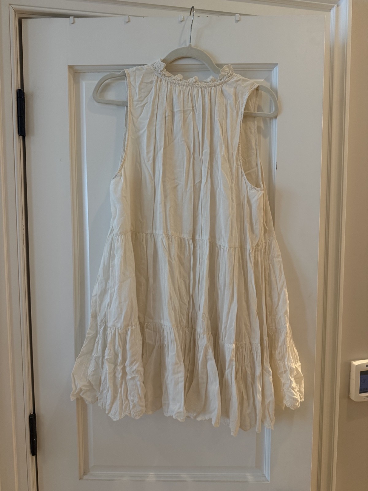 Aritzia Wilfred Daiquiri Dress Women’s S White Tiered Mini Flounce