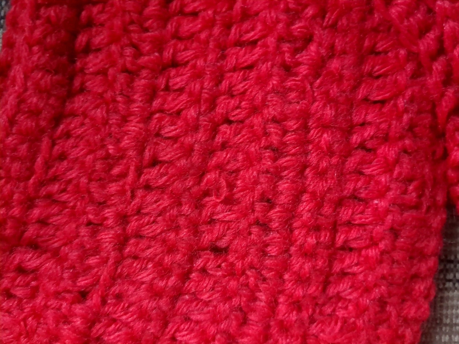 Handmade Crochet Knit Scarf – Stylish Women’s Red 4′ 5″ Long, 5″ Wide