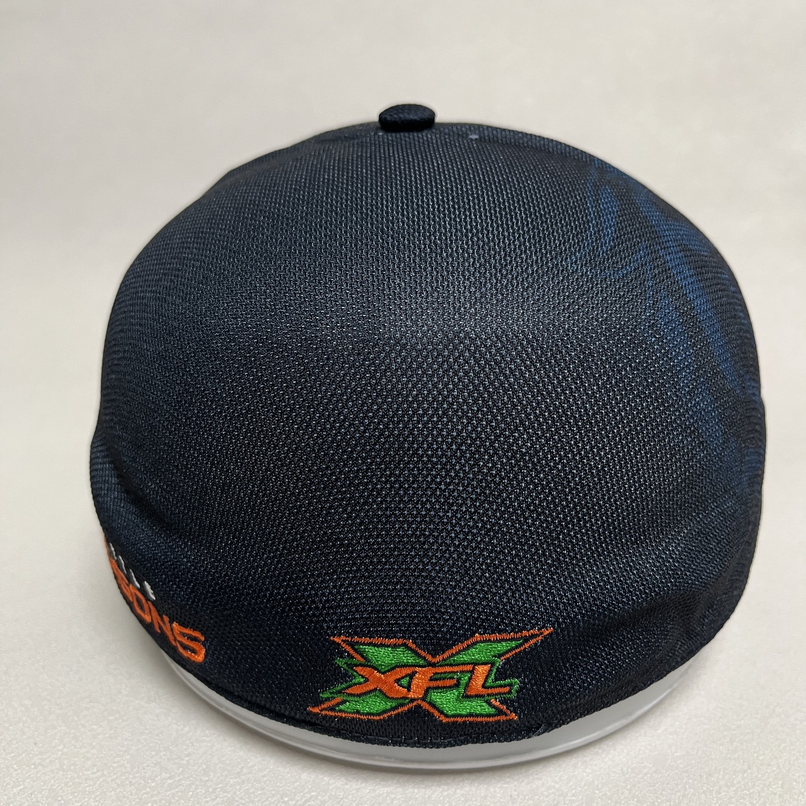 ’47 Seattle Dragons XFL Fitted Curved Brim Black Orange Hat 7 1/4