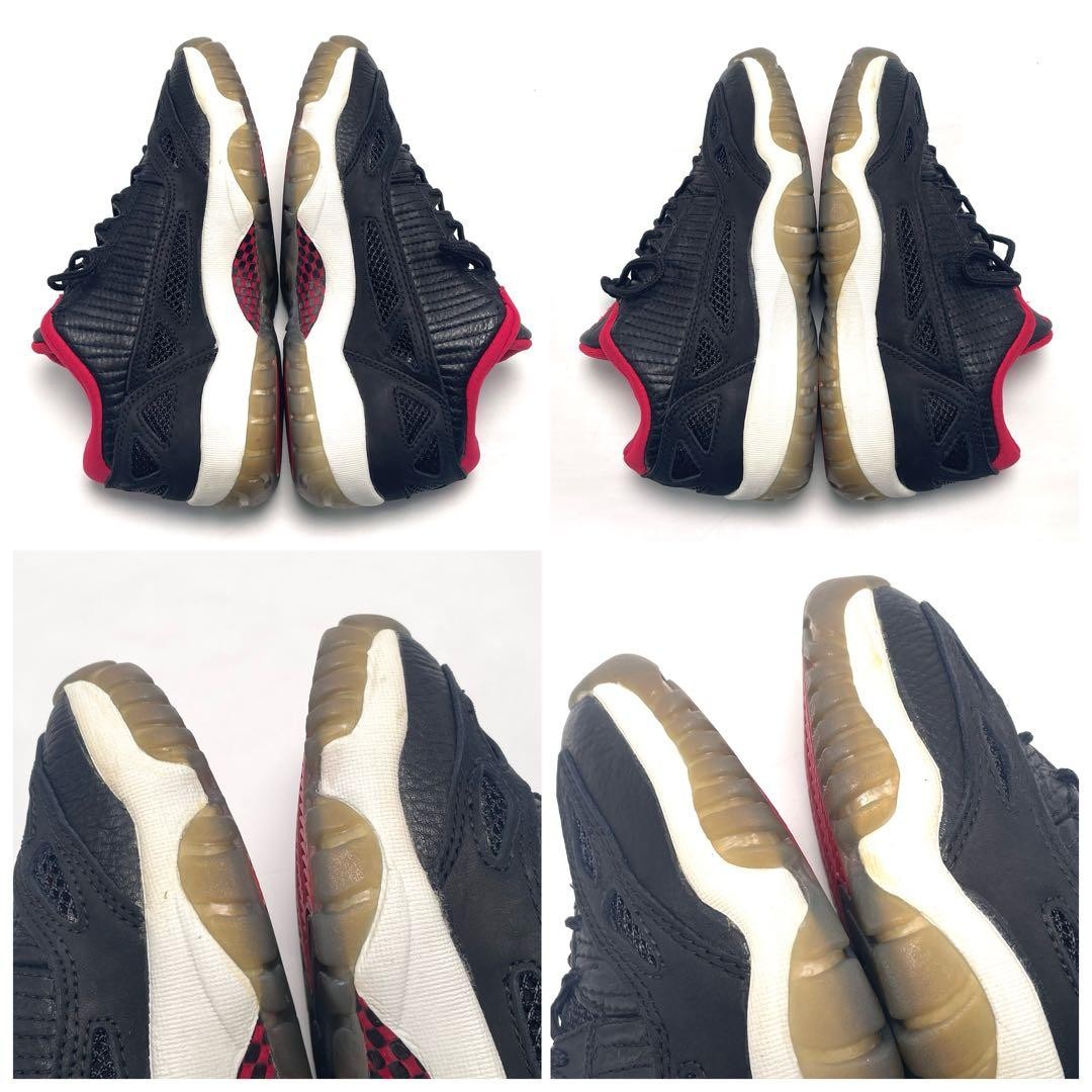 Nike Air Jordan 11 Low Retro IE OG Bred 1996 Mens 25cm Black True Red Authentic