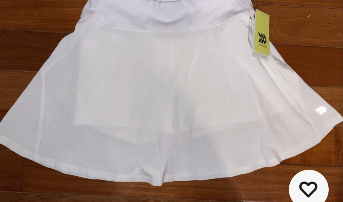 Women’s Skort All in Motion High-Rise Athletic Skort Tennis White Sz XXL NWT $25