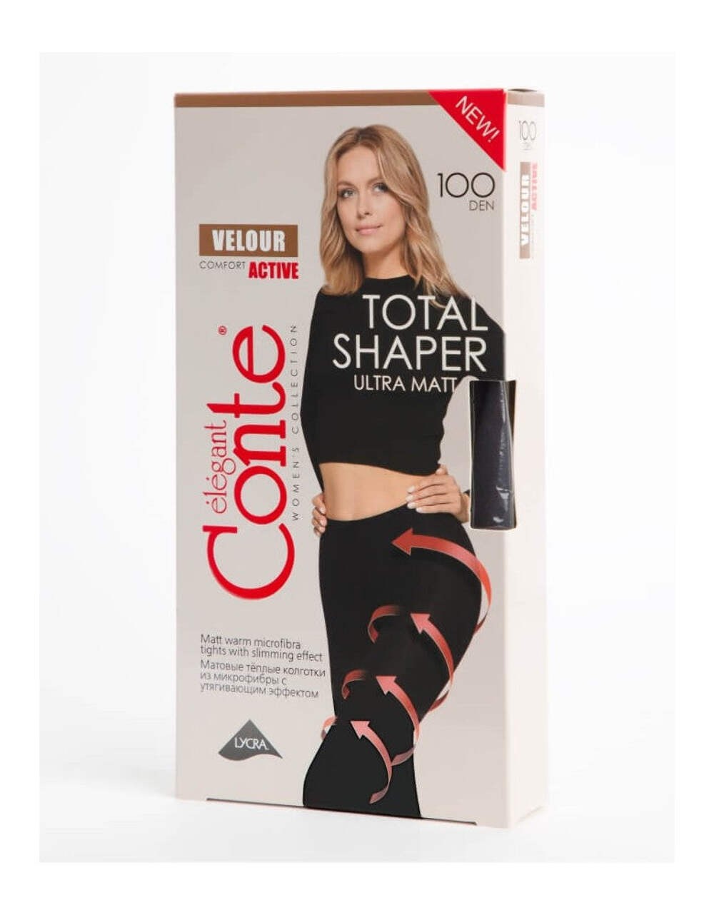 Conte Velour Active 100 Den – Microfibra Opaque Shaper Women’s Tights (19С-123СП