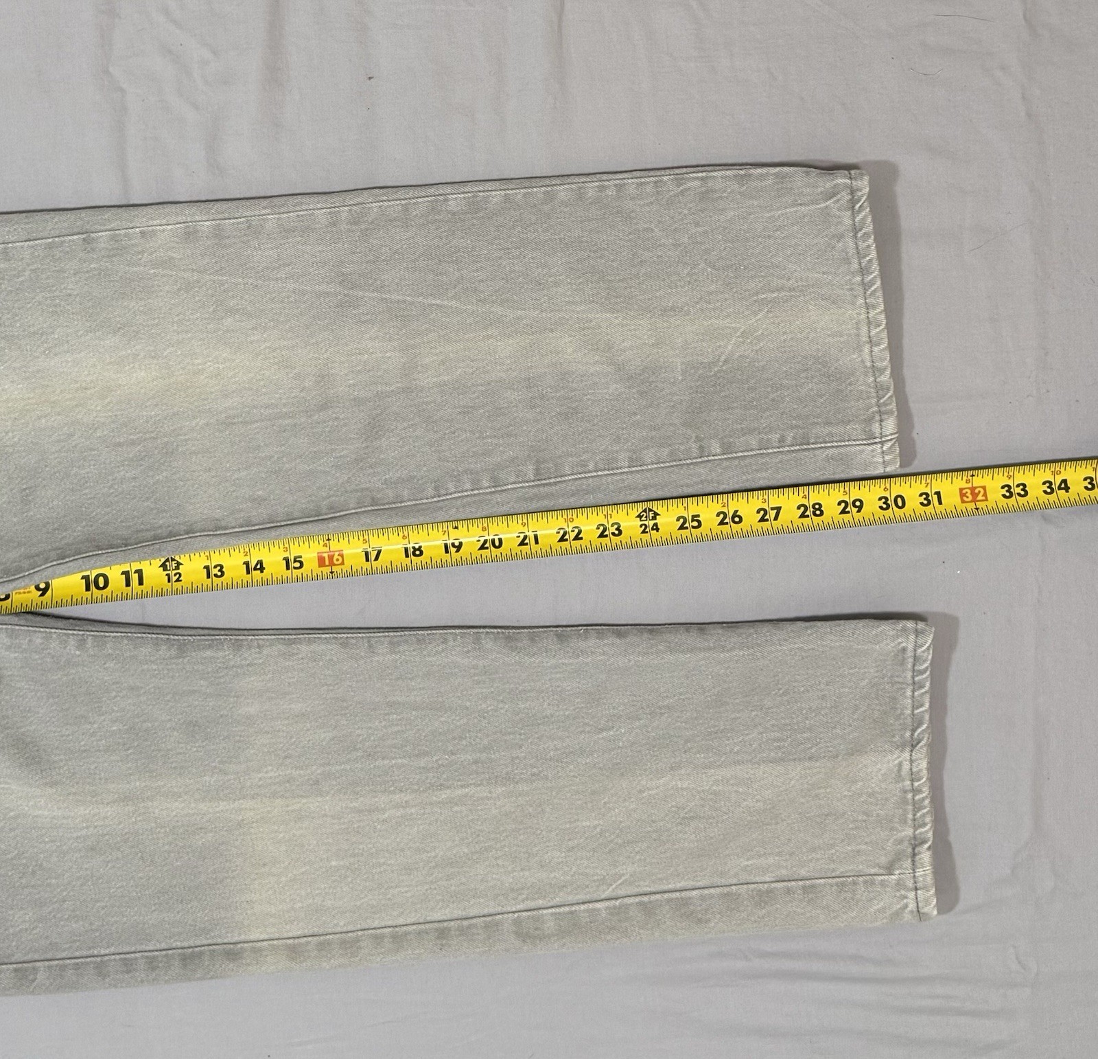 Levi’s 501 XX Mens Gray Light Wash Denim Straight Fit 32×30 Made in USA