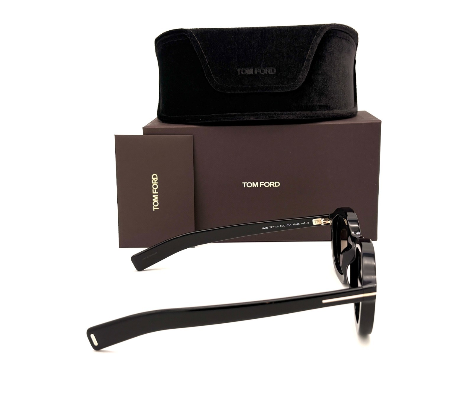 Tom Ford RAFFA FT1100 01A Black / Smoke 46mm Sunglasses
