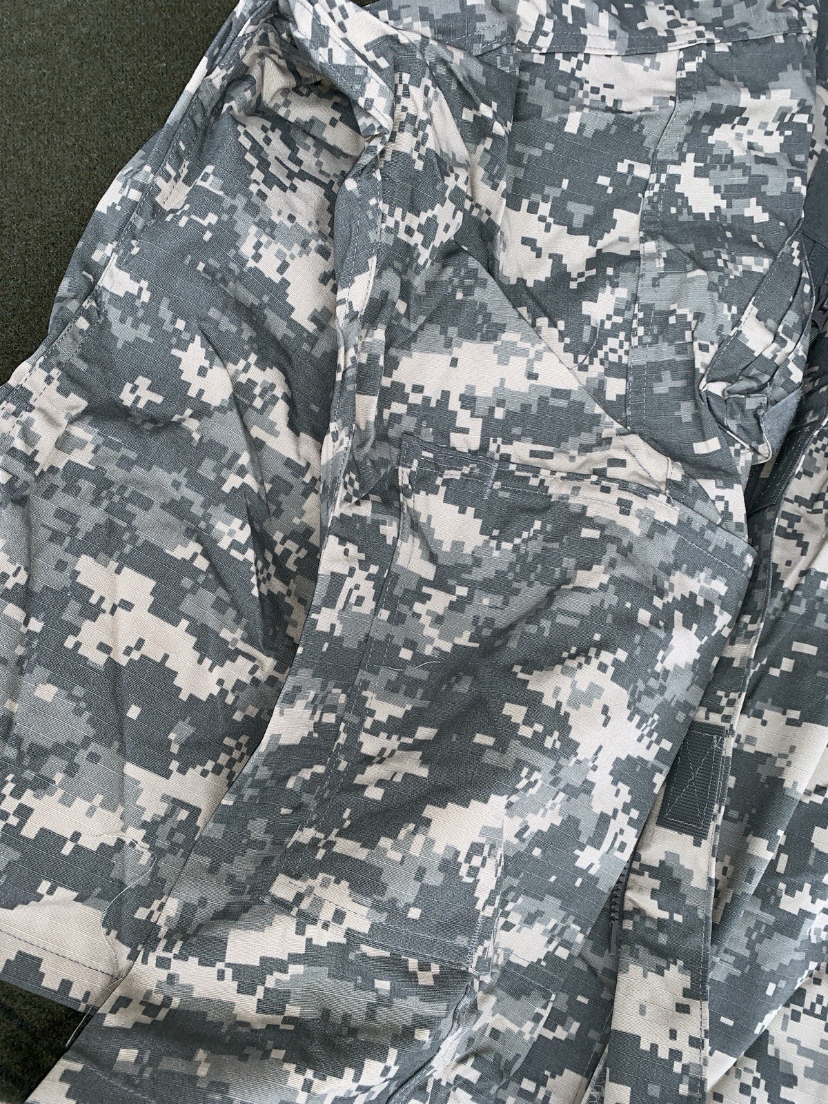 Mens Large-short Digi Camouflage Windbreaker jacket US Army #8532 2-way zipper