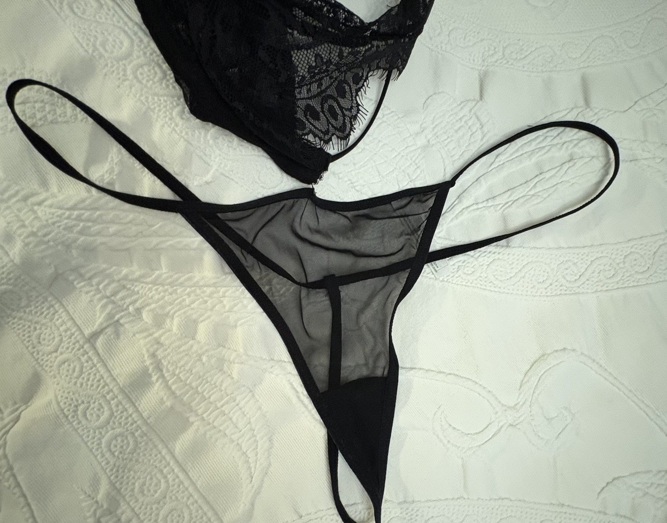 Fredericks Of Hollywood Black Lace Lingerie Sheer 1X NWOT Set