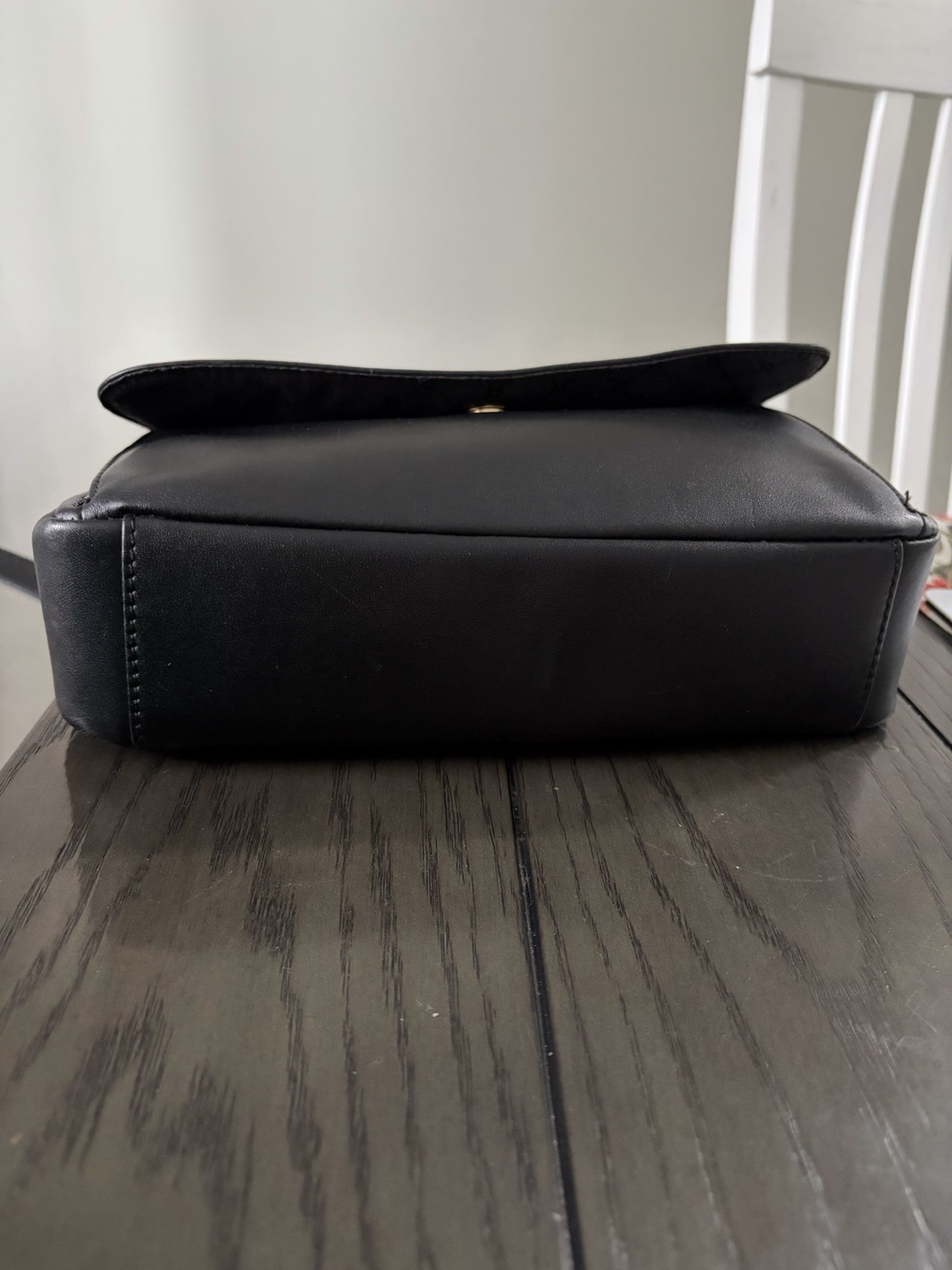 Vintage Etienne Aigner Black Logo Shoulder Bag Magnetic Flap Gold Hardware