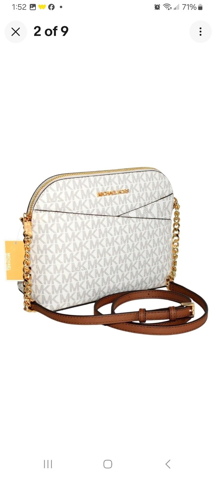 Michael Kors Tasche Umhängetasche Bag JET SET TRAVEL MD DOME CROSSBODY vanilla