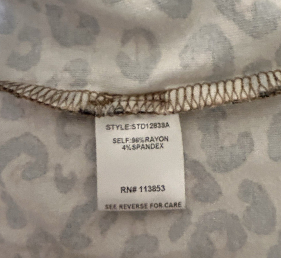 Sugar Lips Leopard Knit Dress Size X Small Wrap-Resort/Beach