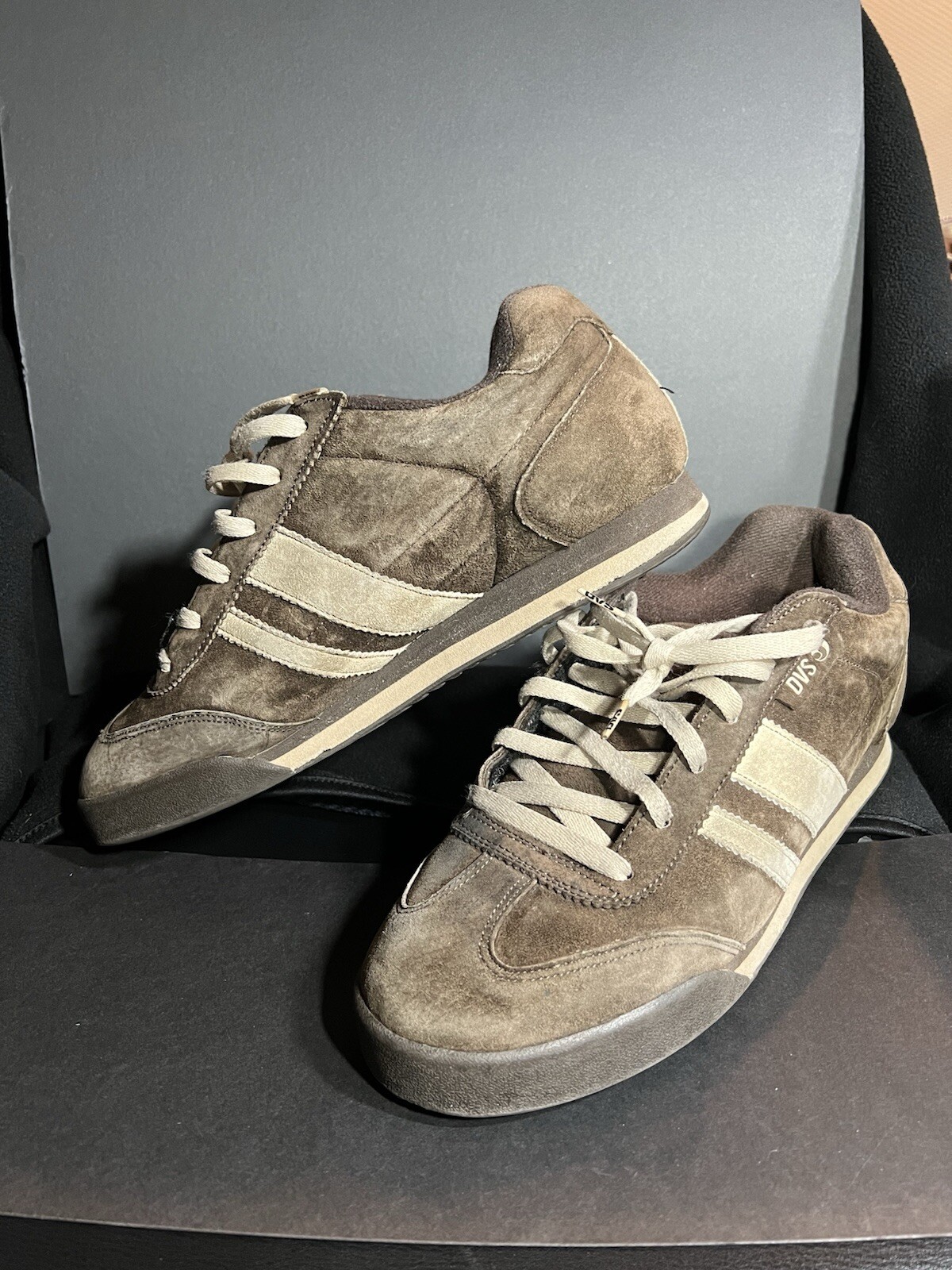 Extremely Rare Colorway Og DVS Milan Brown Suede Skate Shoes Sz 11
