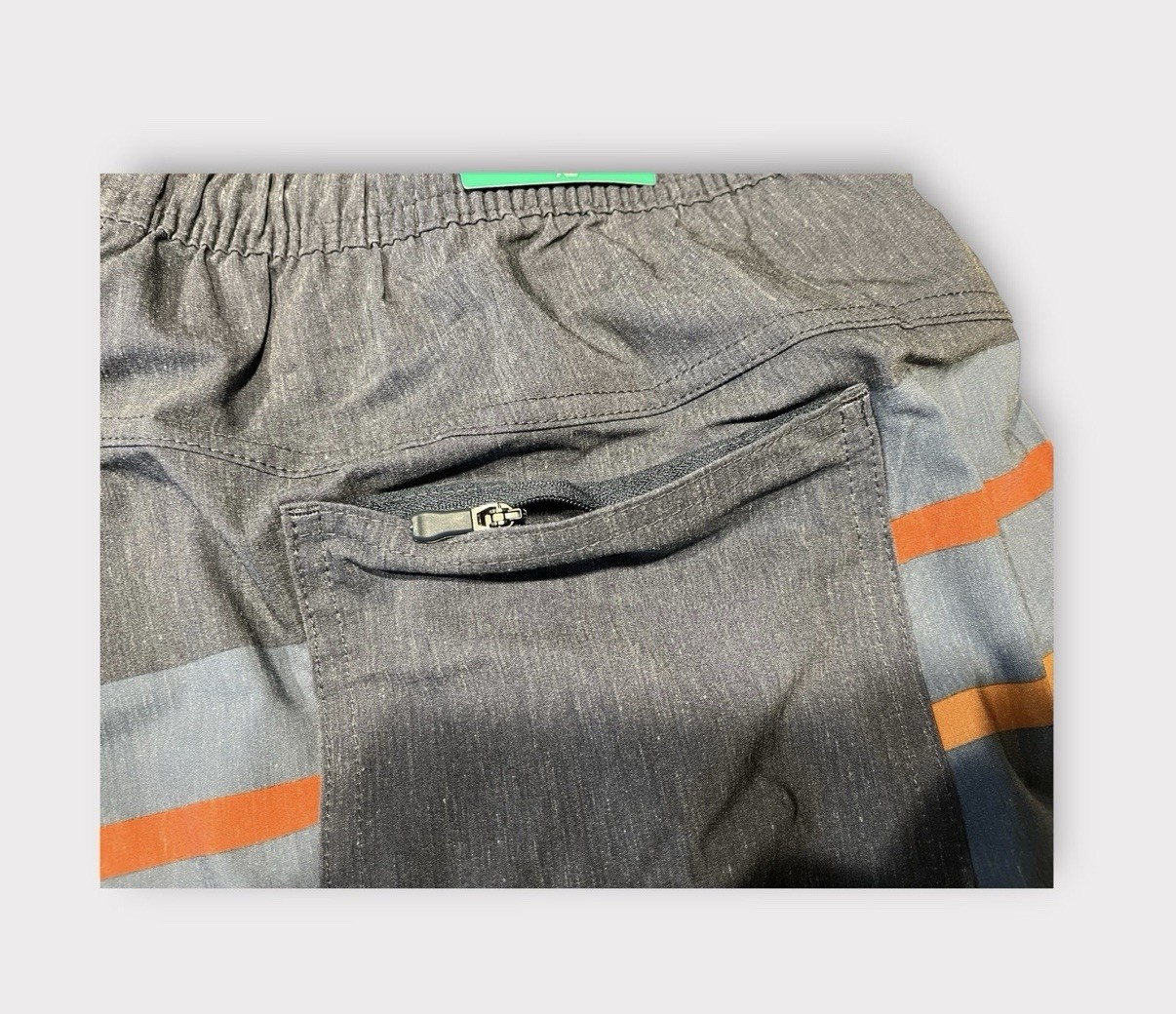Hang Ten Men’s Swim Trunks XL 9” Inseam Blue Striped Lined Board Shorts