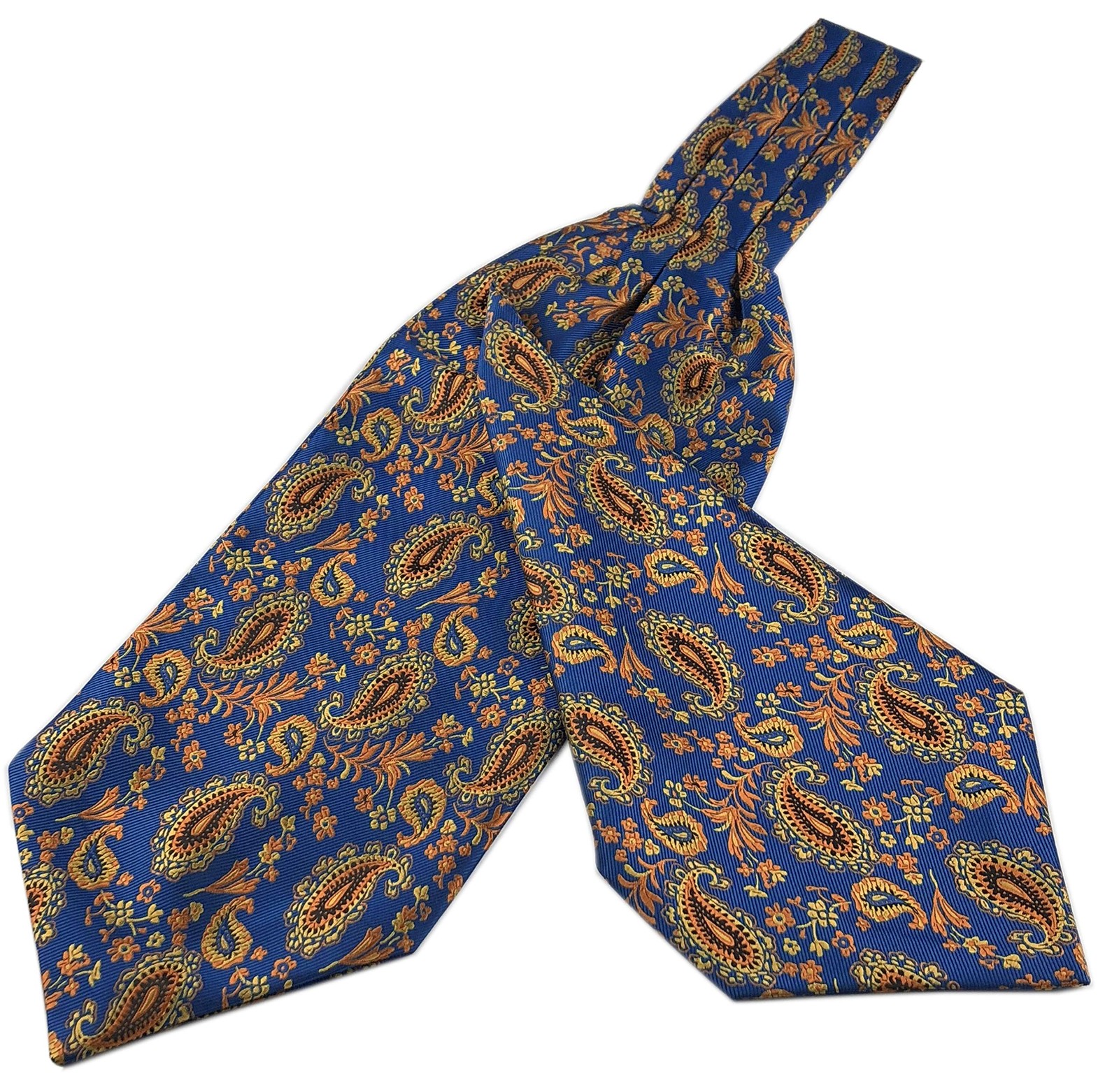 Men’s Paisley Floral 100% Silk Cravat Tie Handmade Formal Jacquard Ascot