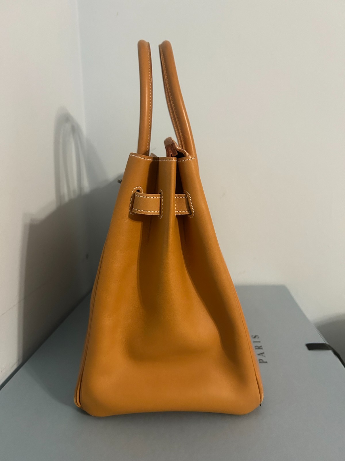Hermes Birkin 35 Vache Naturel Palladium hardware tan/brown RARE
